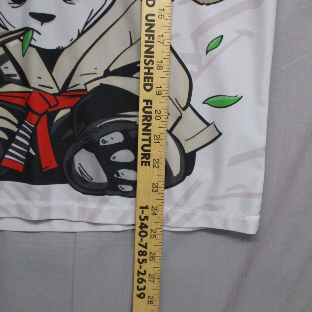 MMA Long Sleeve Panda Graphic Print Long Sleeve White Men Size | L - Picture 8 of 13